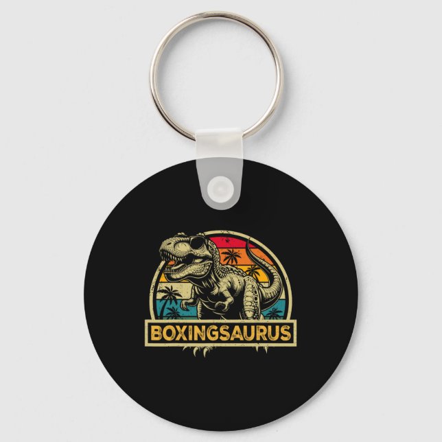 Boxingsaurus T Rex Dinosaur Boxing Saurus Family M Keychain (Front)