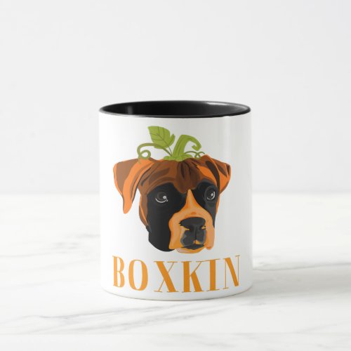 Boxkin Boxer Pumpkin Halloween Pet Lover Gift Mug