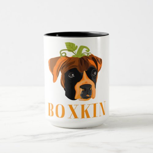 Boxkin Boxer Pumpkin Halloween Pet Lover Gift Mug