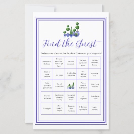 Boxwood Blue - Find the Guest  (Front)