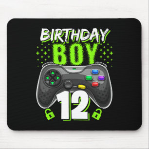Boy 12 Video Game Controller Gamer 12th Birthday Mouse Pad
