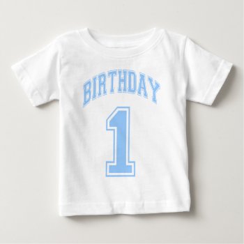 Boy 1st Birthday Baby T-shirt by CBATEY at Zazzle