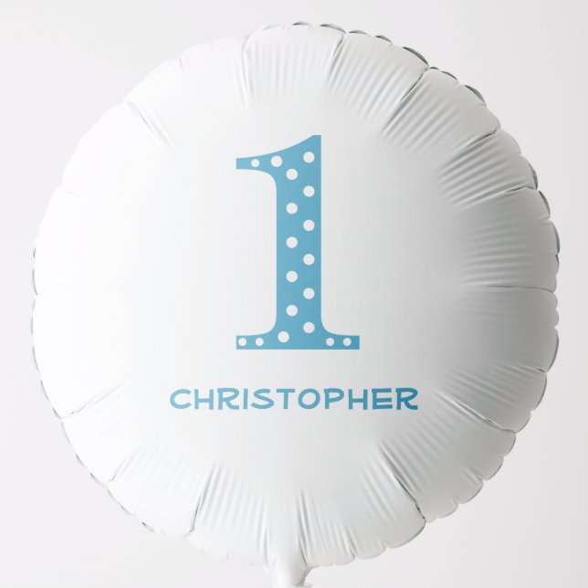 Boy 1st Birthday Balloon (Front)