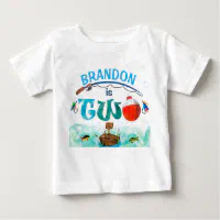 Boy 2nd birthday Fishing little fisherman themed Baby T-Shirt