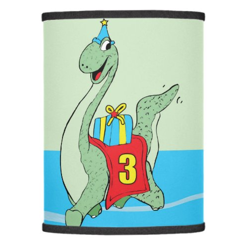 Boy 3rd Birthday Dinosaur Lamp Shade