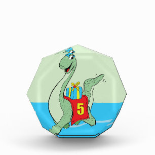 Boy, 5th Birthday Dinosaur Photo Block