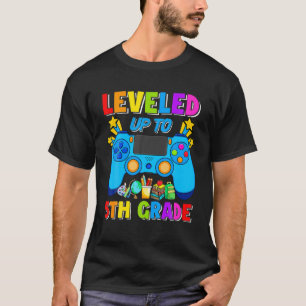 Boy 5Th Grade Unlocked Level Up Video Gamer Contro T-Shirt