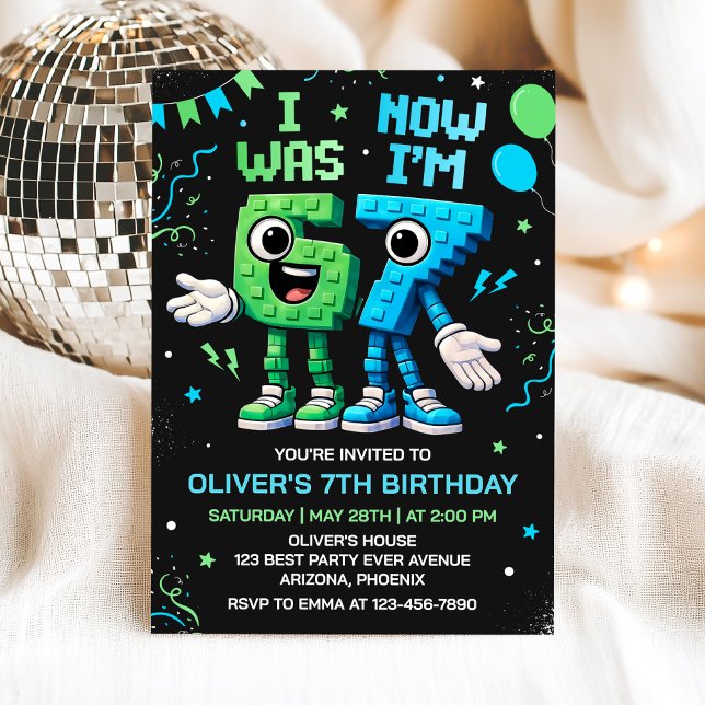 Boy 67 Birthday Party Invitation (Creator Uploaded)