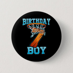Boy 7 Years Old Gifts 8th Birthday Bysketbyll Pers Button