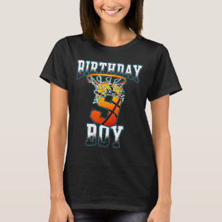 Boy 9 Years Old Birthday Gifts Bysketbyll Person  T-Shirt