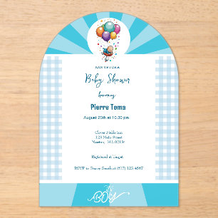 BOY  ACRYLIC INVITATIONS