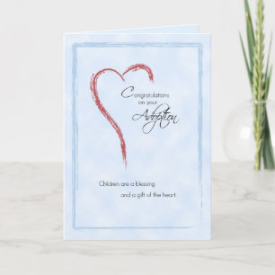 Boy Adoption Congratulations, Blue, Religious Card