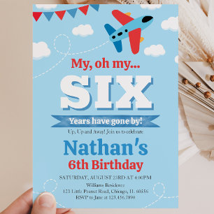 Boy Airplane Birthday Invitation