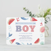Boy America Jack and Jill Baby Shower Invitation (Standing Front)