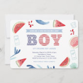 Boy America Jack and Jill Baby Shower Invitation (Front)