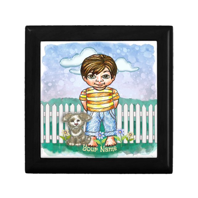 Boy and Dog  Gift Box (Front)