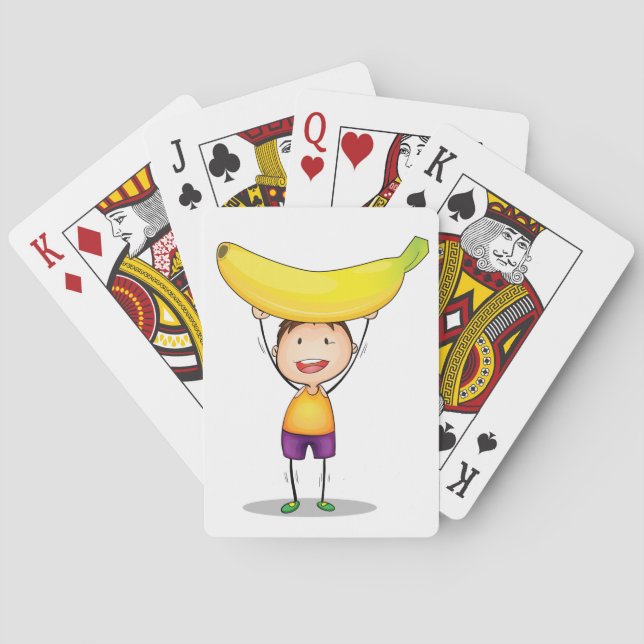 boy and excercise poker cards (Back)