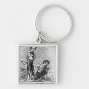 Boy and Girl at Cahera Keychain