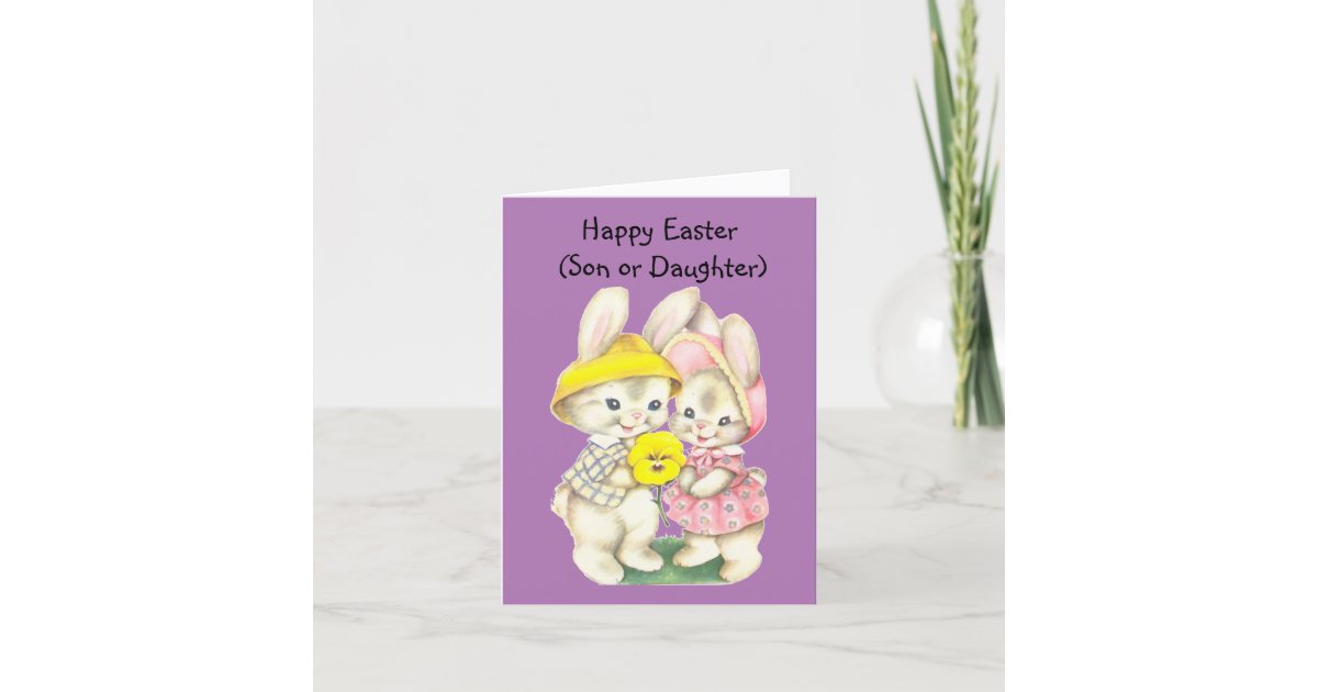 Boy And Girl Bunny Card Zazzle
