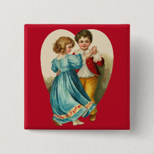 Boy and Girl Dancing Pinback Button