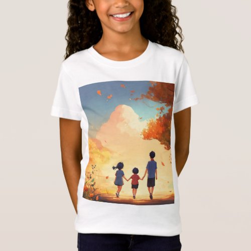 Boy and Girl Friendship Illustrated Thanh Le Tien  T_Shirt