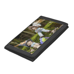 Boy and Girl on Moss Tri-fold Wallet