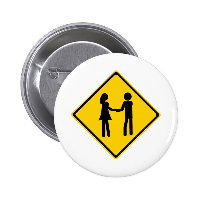 Boy and Girl Road Sign Buttons