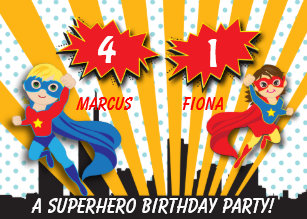 superhero birthday invitations zazzle