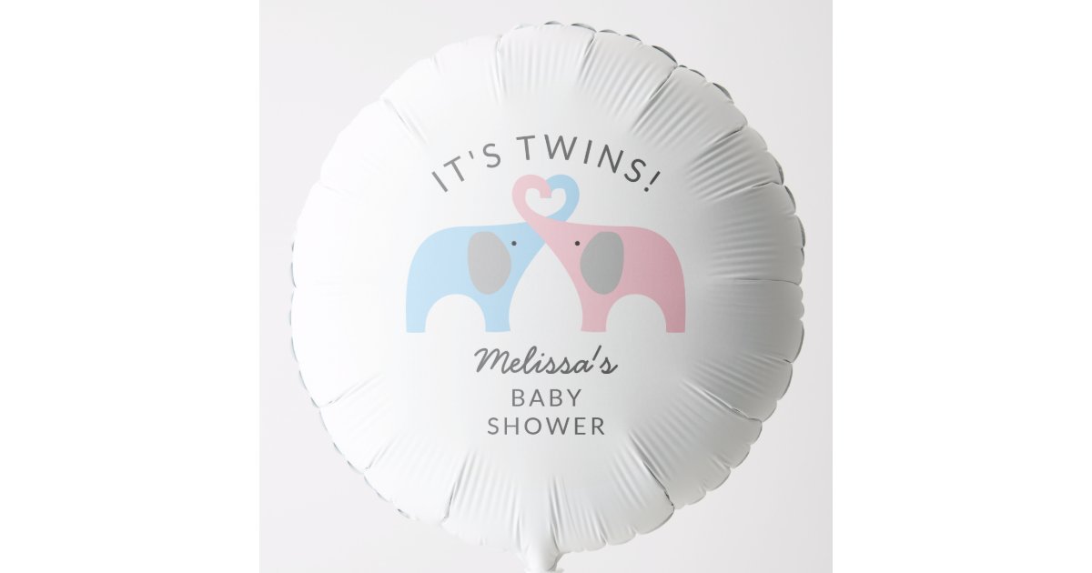 Boy And Girl Twins Baby Shower Decor Balloon Zazzle Com