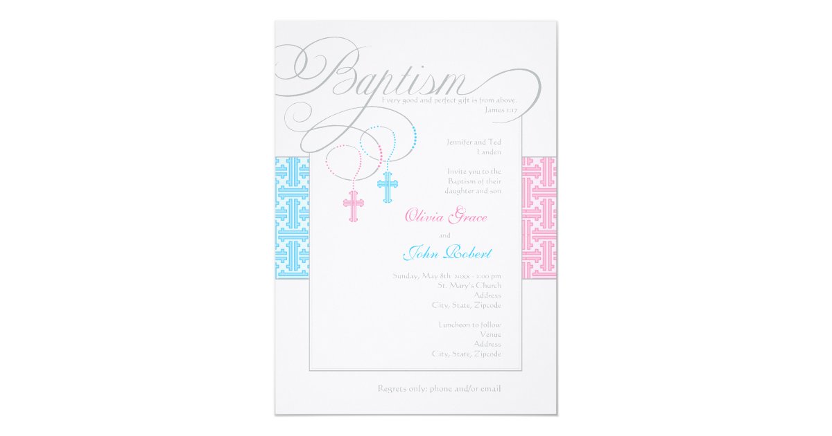 Communion Invitations For Twins Boy And Girl 10