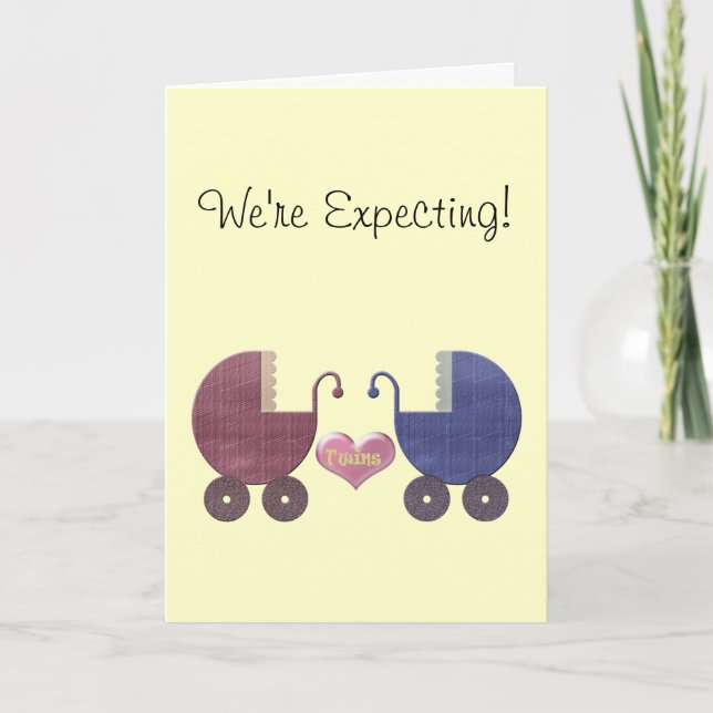 Boy and Girl Twins Greeting Cards (Front)