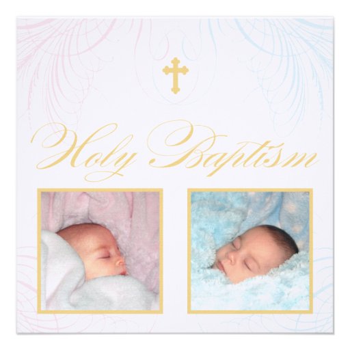 Twins Christening Invitations 7