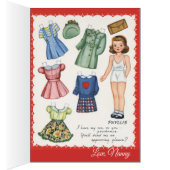 Boy and Girl Valentine's Day Paper Dolls Vintage (Inside (Right))