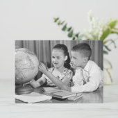 Boy and Girl Viewing Globe (Standing Front)