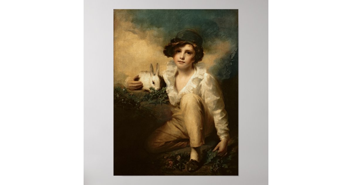 Boy and Rabbit, c.1814 Poster | Zazzle