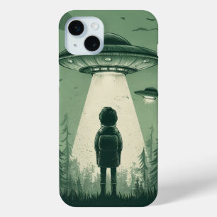 Boy and UFO  iPhone 15 Plus Case