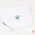 BOY ANGEL CLASSIC ROUND STICKER | Zazzle