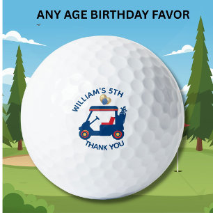 Boy Any Age Golf Theme Birthday Favor Balls