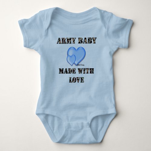 Boy Army Baby Made with Love byDani Baby Bodysuit