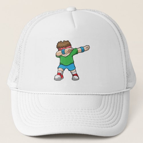 Boy at Hip Hop Dance Dab Trucker Hat