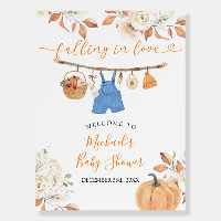 Boy Autumn Clothes Pumpkin Baby Shower Welcome