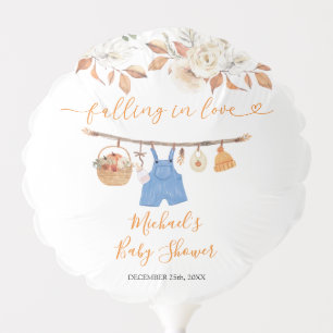 Boy Autumn Clothes Pumpkin Fall Baby Shower Balloon