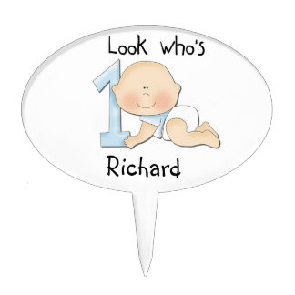Boy Baby 1st Birthday Cake Topper