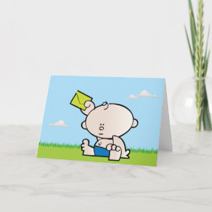Boy baby announcement card