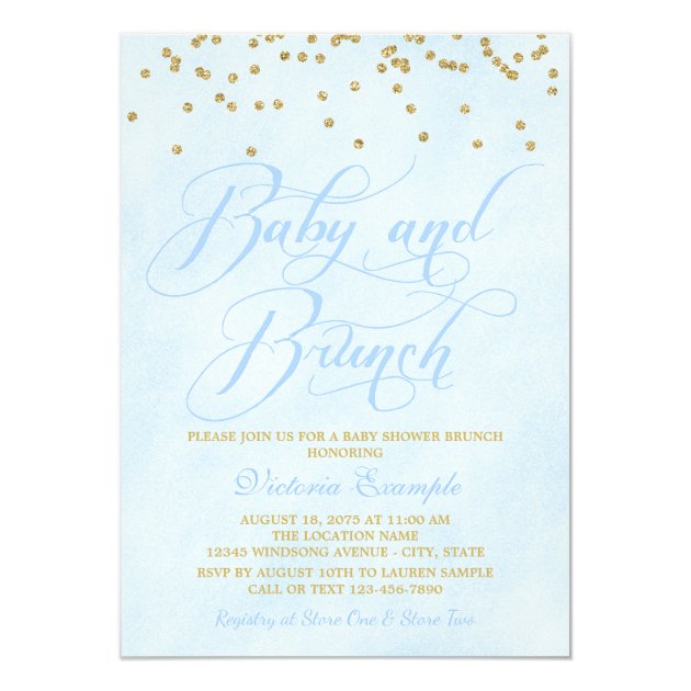 Boy Baby Brunch Baby Shower Invitations