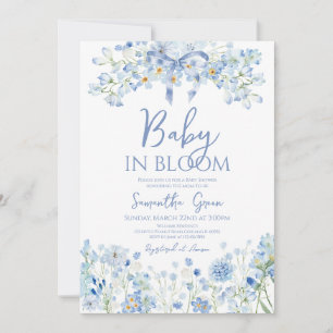 Boy Baby in Bloom Baby Shower Invitation