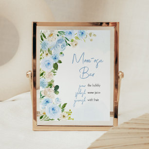 Boy Baby in Bloom Baby Shower Mom osa Bar Poster