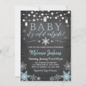 Boy Baby It's Cold Outside Baby Shower Invitation (Front)