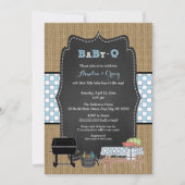 Boy Baby-Q Baby Shower, BBQ baby shower Invitation (Front)