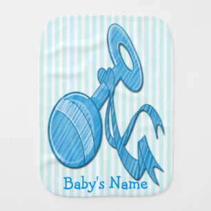 Boy Baby Rattle Cute Baby Burp Cloth